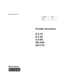 Wacker Neuson G 3.3A Repair manual