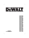 DeWalt DC720 Technical data