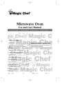 Magic Chef MCO153SF Installation manual