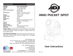 ADJ Inno Pocket Spot Pearl Specifications