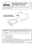 Mr. Heater MH35FA Operating instructions