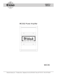 McIntosh MCC82 Owner`s manual
