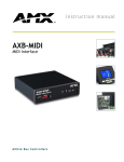AMX AXB-MIDI Instruction manual
