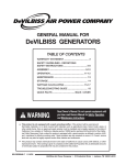 DeVillbiss Air Power Company PowerBack GM1000 Troubleshooting guide