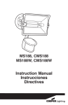 Cooper Lighting CMS188 MS188W Instruction manual