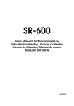 Epson SR-600 User`s manual