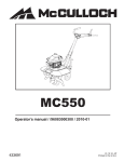 McCulloch MC550 Operator`s manual