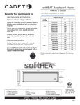 Cadet Softheat EBHN500-8 Operating instructions