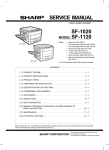 Sharp SF-1020 Service manual