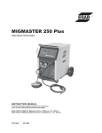 ESAB MIGMASTER 250 Instruction manual