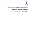 Beko DRYPOINT RA 1080-8800 Operating instructions