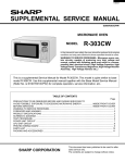 Sharp R-303CW Service manual