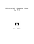 HP ProLiant Generation ML310 User guide