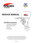 Raider Outboard Motor Service manual