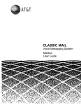 AT&T Classic Mail Voice Messaging System User guide