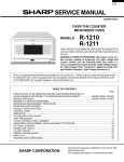 Sharp R-1210F Service manual