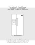 Viking VCSF136DSS Use & care guide