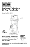 Craftsman 320 Operator`s manual