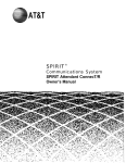 AT&T SPIRIT Attendant ConnecT/R Owner`s manual
