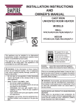 Empire Comfort Systems DVP30CC Series Owner`s manual