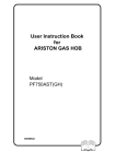 Ariston PF 6 Hobs Installation manual