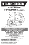 Black & Decker ACCU-TRAK SAW SCS600 Instruction manual