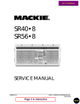 Mackie SR56.8 Service manual