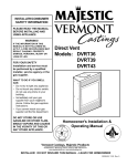 Vermont Castings DVRT43 Operating instructions