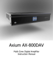 Axium AX-800DAV Instruction manual