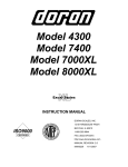 Doran 8000 Instruction manual